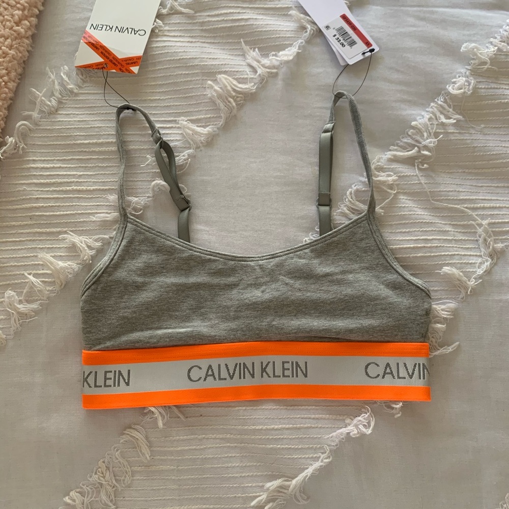 Neon Orange Calvin Klein Bra